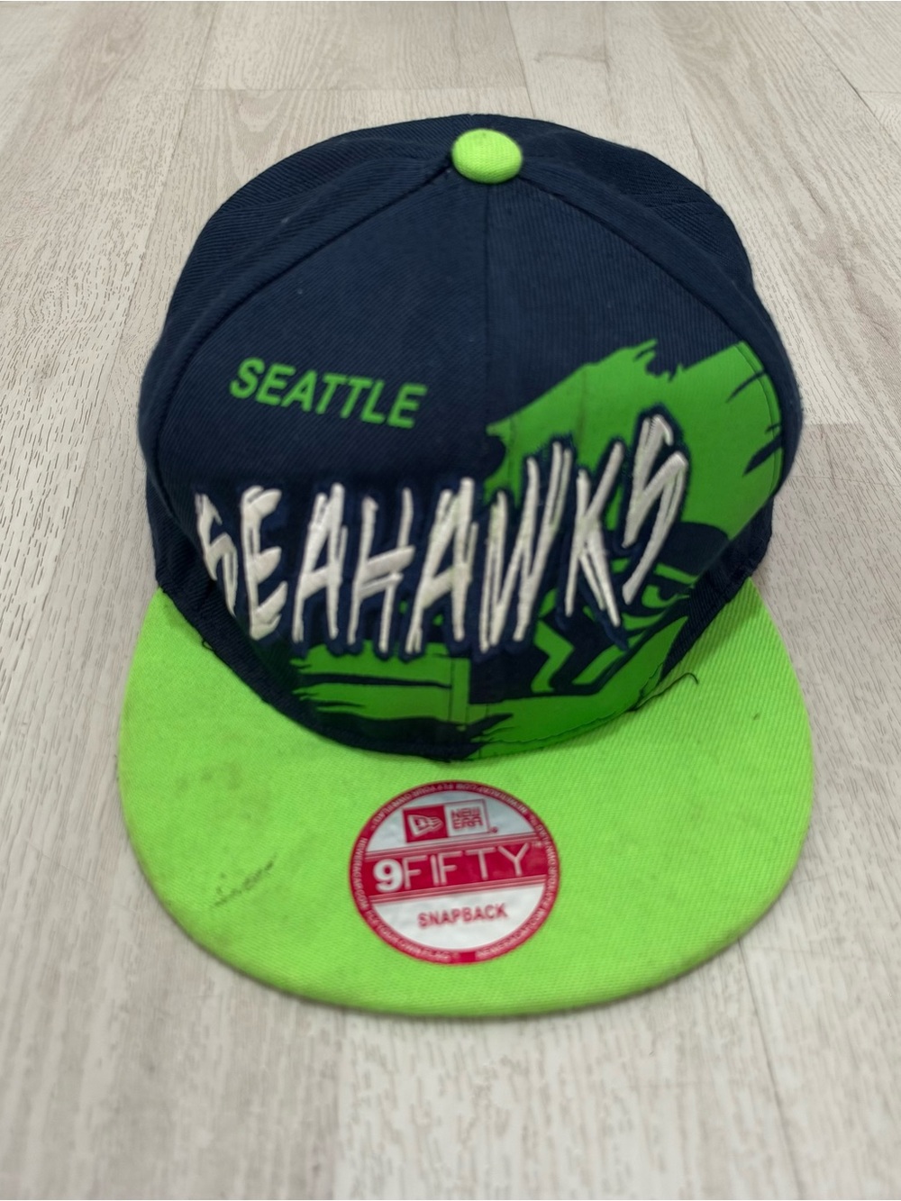 New Era 9FIFTY NFL Seattle Seahawks Blue Snapback Hat